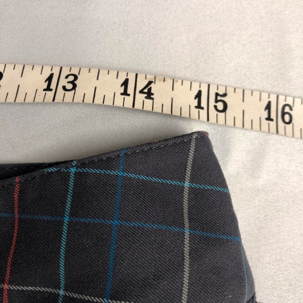 Slazenger Graphite Black Coral Turquoise Tan Plaid Activewear Pants with Pockets - Picture 12 of 16